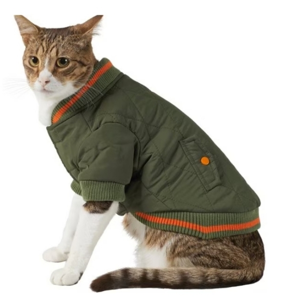 Frisco Dog Pet Dogcat Quilted Olive Green Bomber Jacket Poshmark